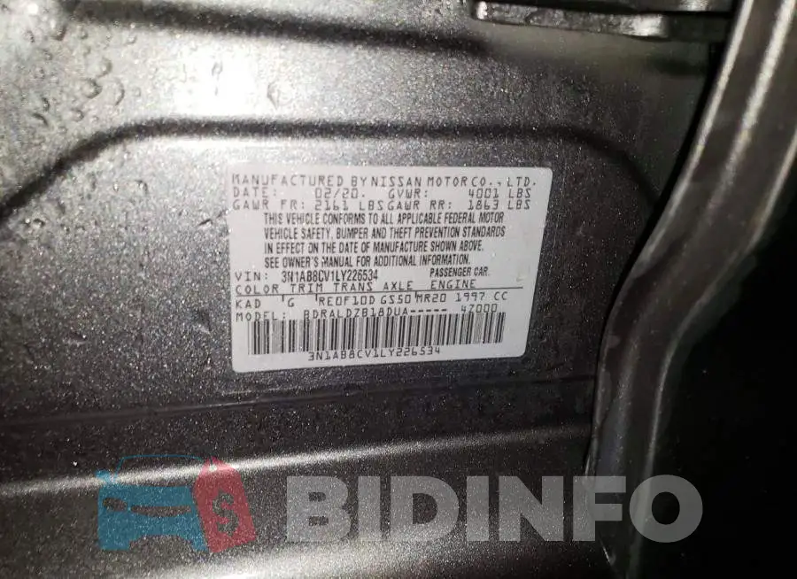 3N1AB8CV1LY226534 Photo# 12