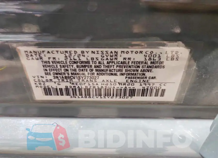 3N1AB8CV1SY273027 Photo# 12