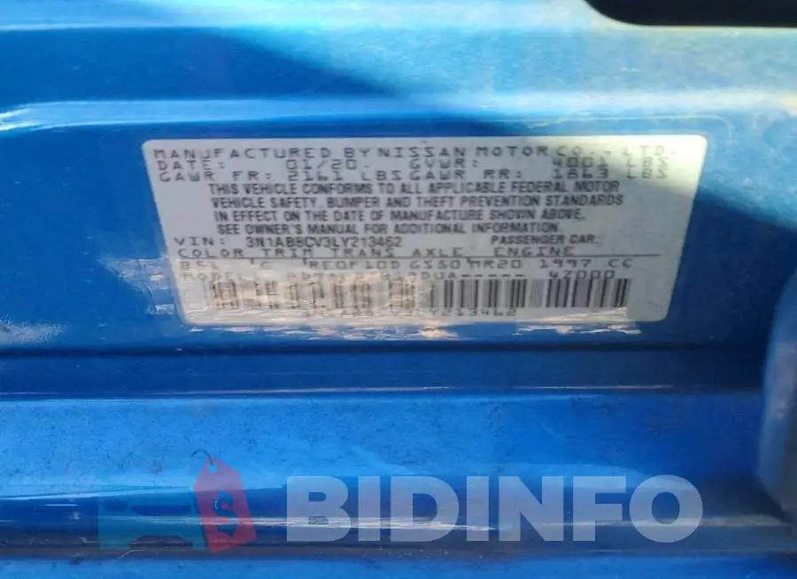 3N1AB8CV3LY213462 Photo# 12