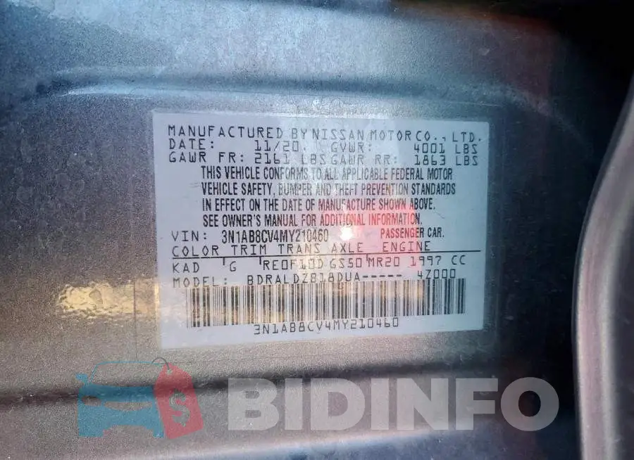 3N1AB8CV4MY210460 Photo# 12
