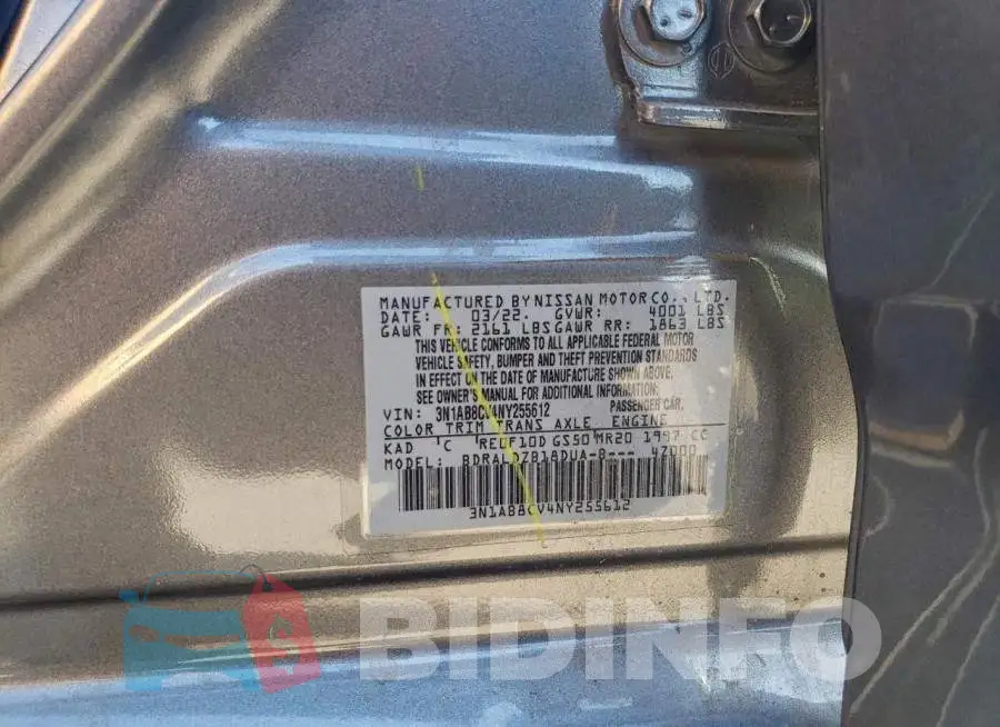 3N1AB8CV4NY255612 Photo# 12