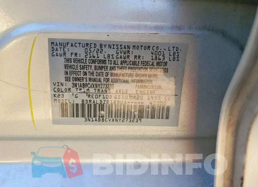 3N1AB8CVXNY273239 Photo# 13