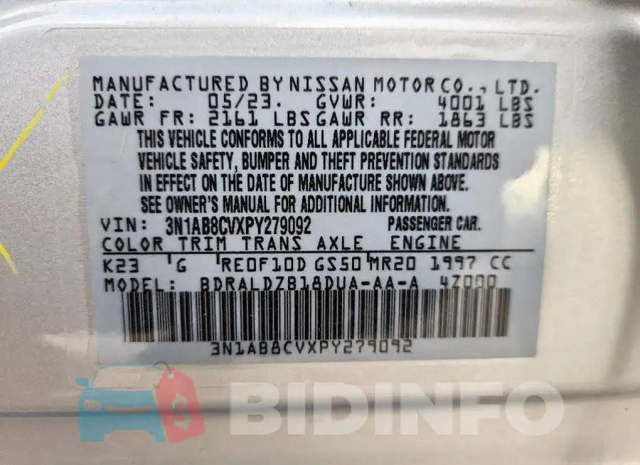 3N1AB8CVXPY279092 Photo# 13