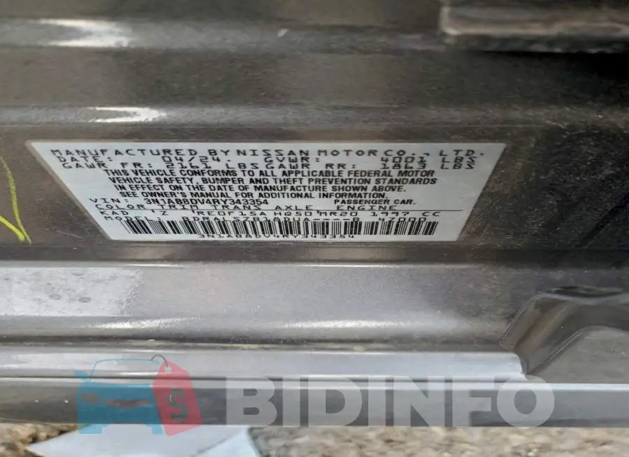3N1AB8DV4RY343354 Photo# 12