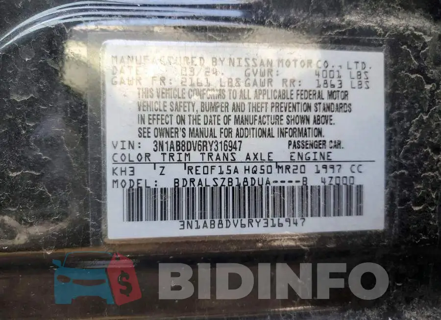 3N1AB8DV6RY316947 Photo# 12