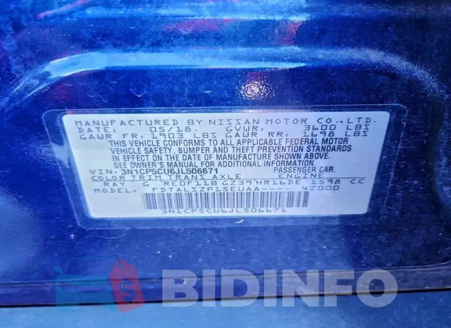 3N1CP5CU6JL506671 Photo# 14