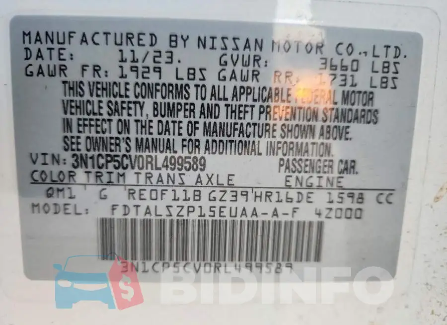 3N1CP5CV0RL499589 Photo# 12