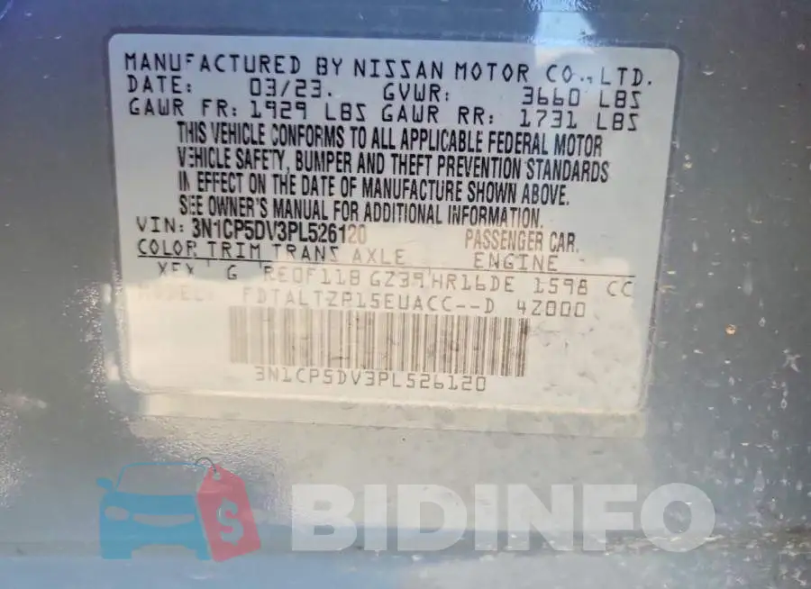 3N1CP5DV3PL526120 Photo# 13
