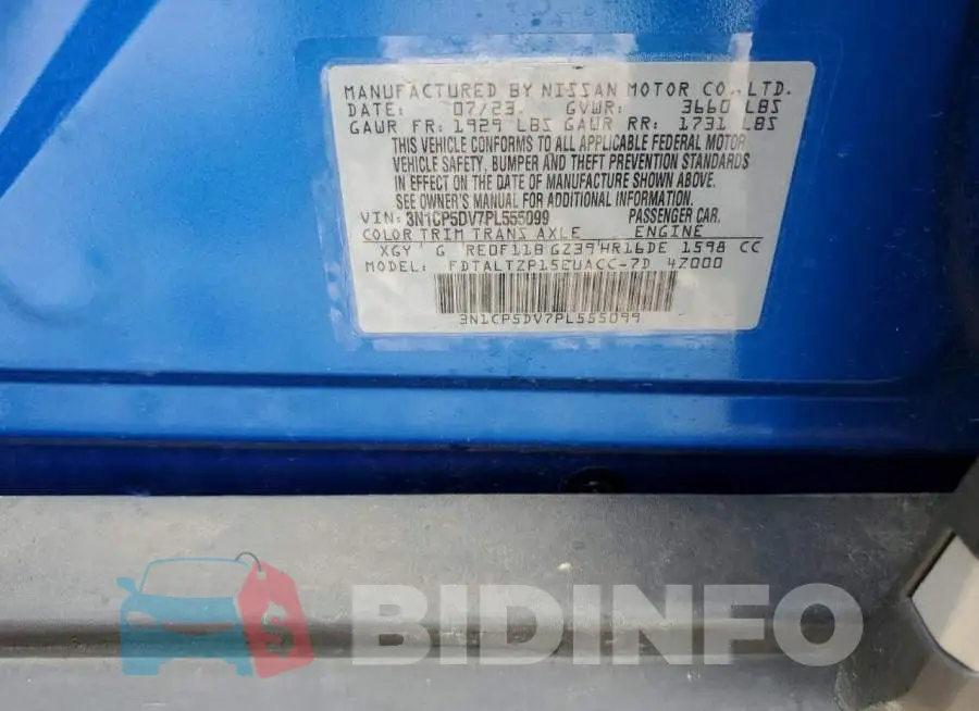 3N1CP5DV7PL555099 Photo# 13