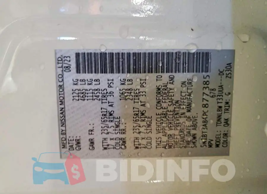 5N1BT3AB4PC877385 Photo# 13
