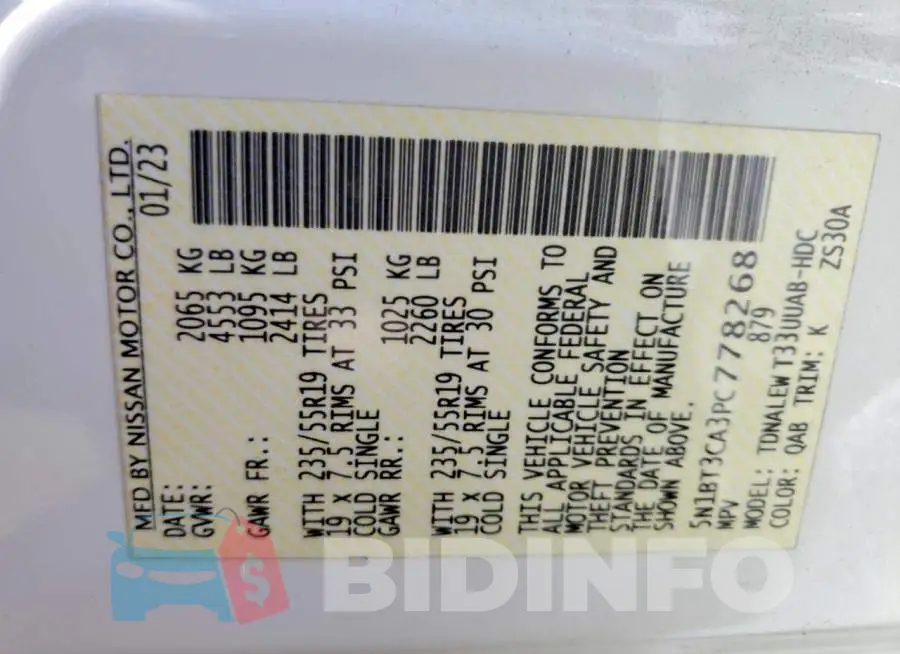 5N1BT3CA3PC778268 Photo# 13