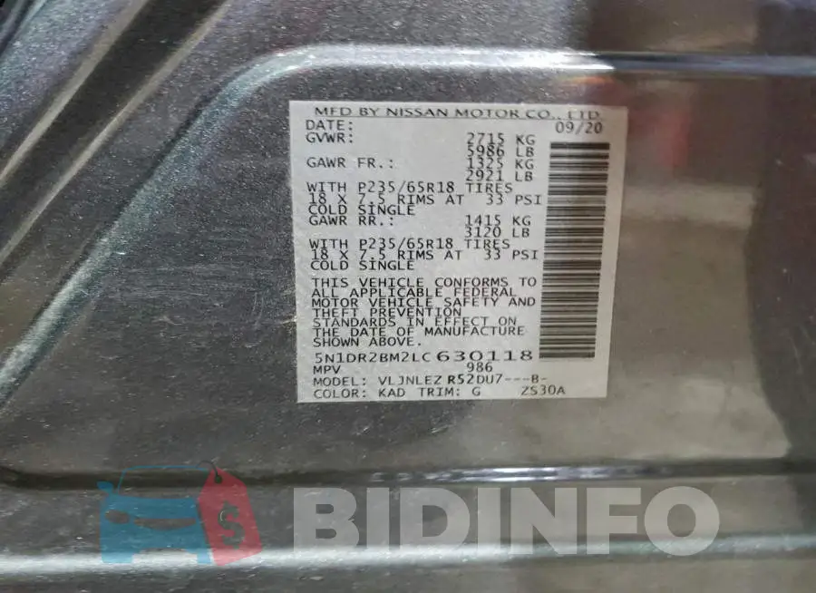 5N1DR2BM2LC630118 Photo# 13