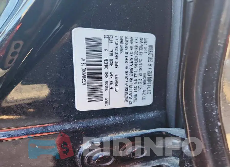 JN1BJ1CRXHW105209 Photo# 13