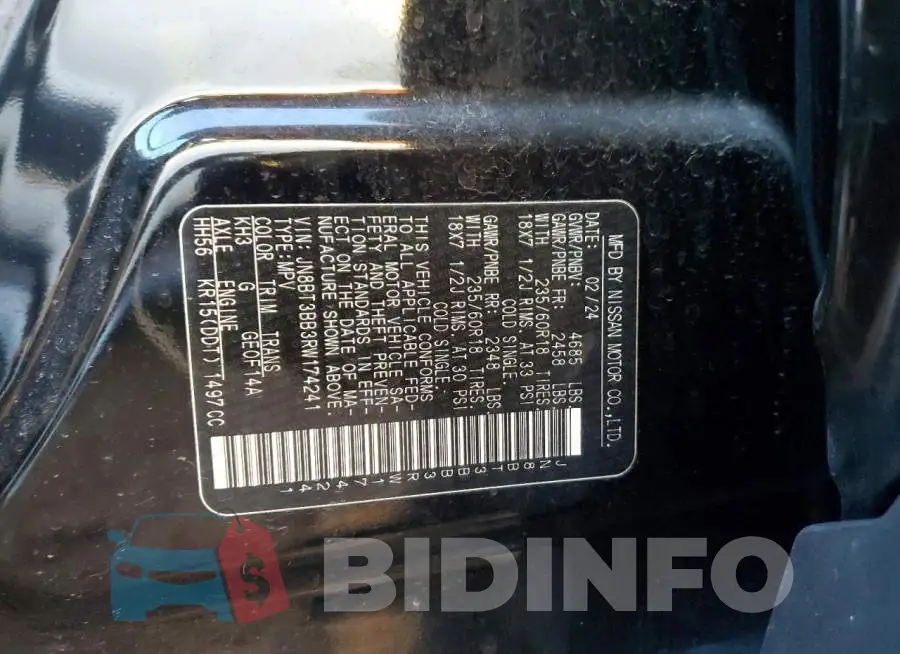 JN8BT3BB3RW174241 Photo# 12