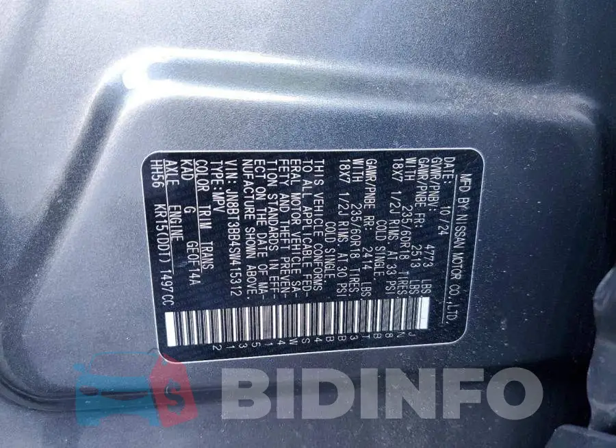 JN8BT3BB4SW415312 Photo# 13