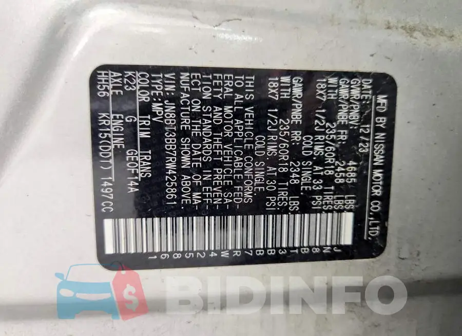 JN8BT3BB7RW425861 Photo# 14