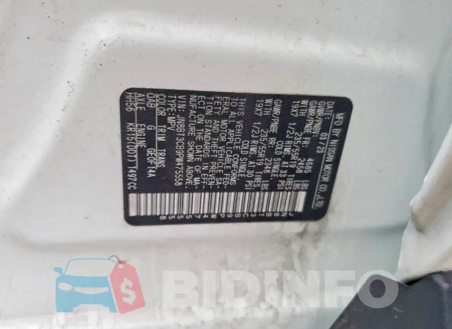 JN8BT3CB9PW475558 Photo# 13