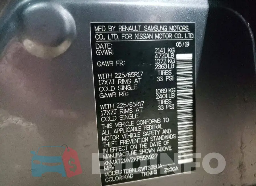 KNMAT2MV2KP555927 Photo# 13
