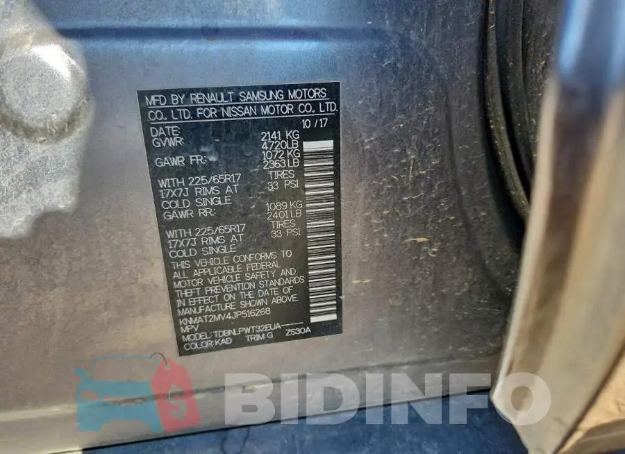 KNMAT2MV4JP516268 Photo# 13