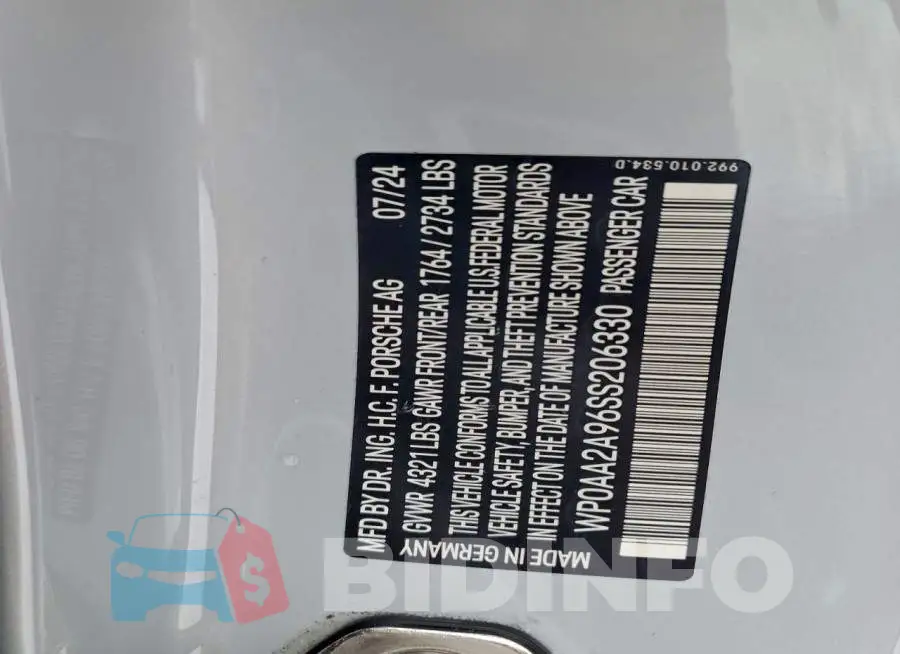 WP0AA2A96SS206330 Photo# 12
