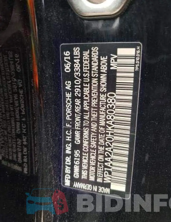 WP1AA2A20HKA80380 Photo# 10