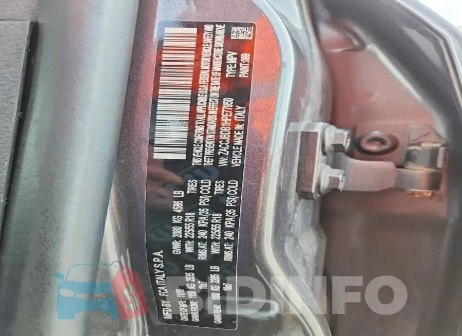 ZACCJBDB1HPE77950 Photo# 13