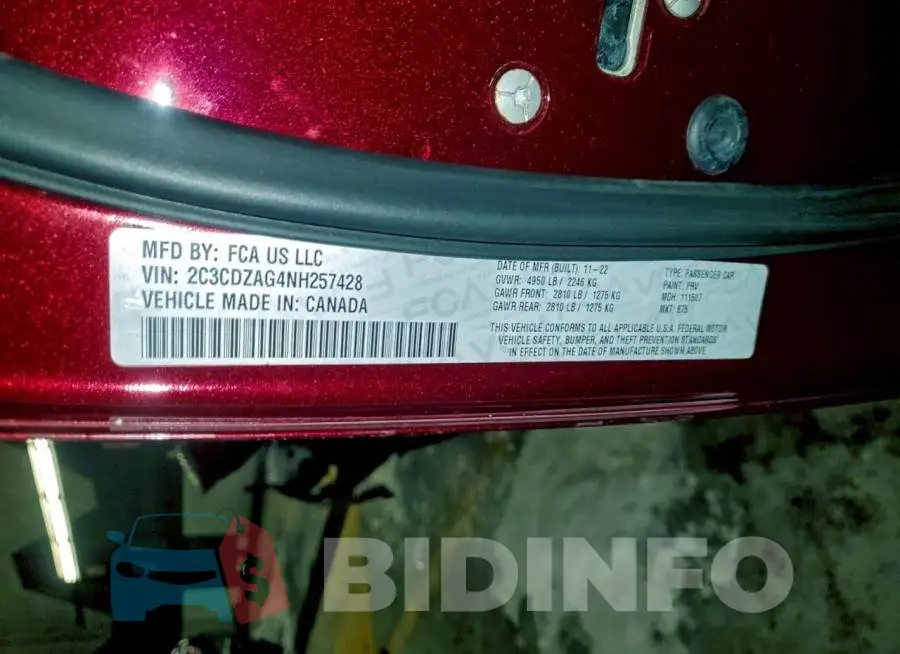 2C3CDZAG4NH257428 Photo# 12