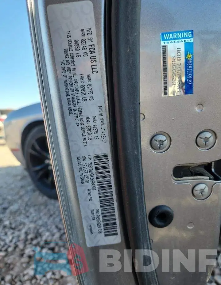 2C3CDZAGXJH204758 Photo# 12
