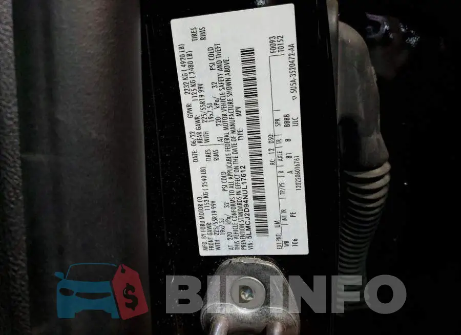5LMCJ2D94NUL17612 Photo# 13