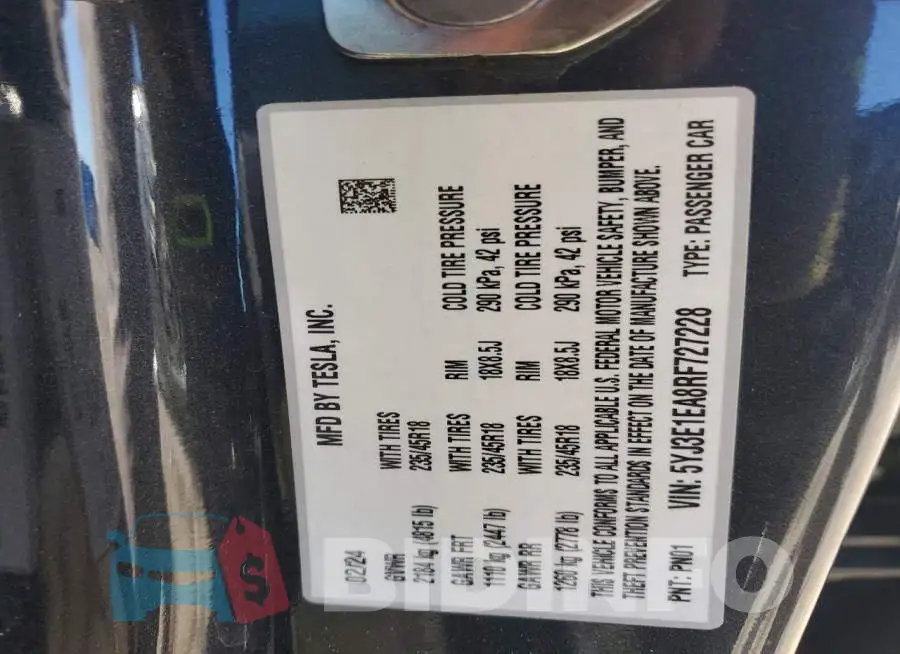 5YJ3E1EA8RF727228 Photo# 12