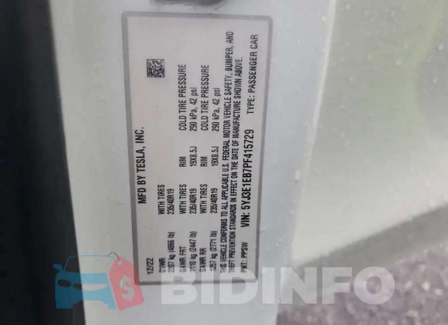 5YJ3E1EB7PF415729 Photo# 13