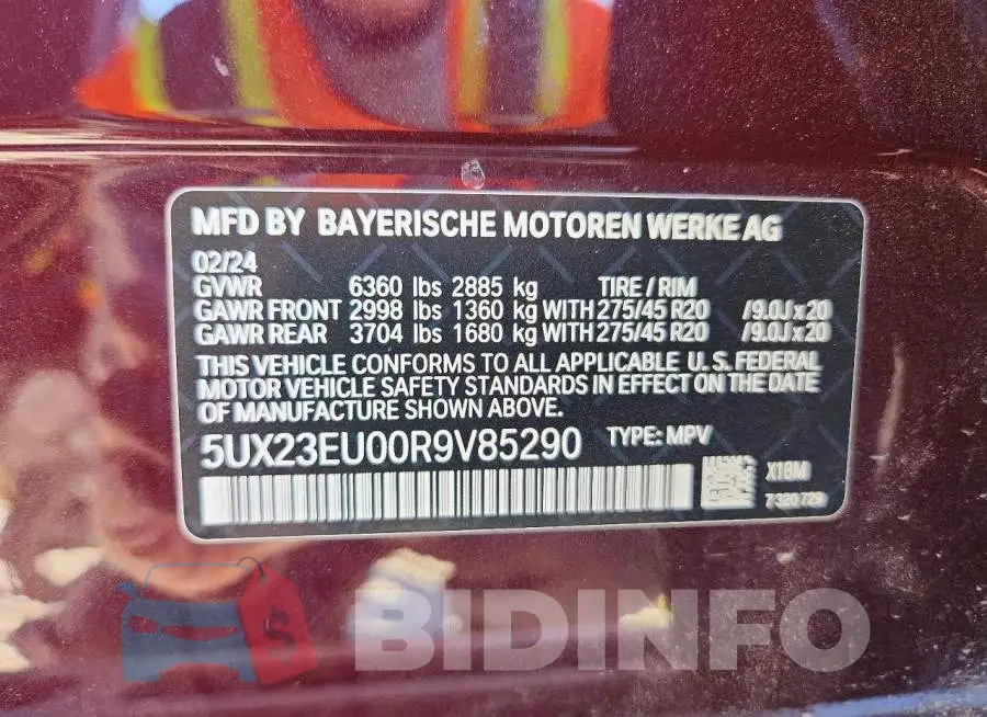 5UX23EU00R9V85290 Photo# 14