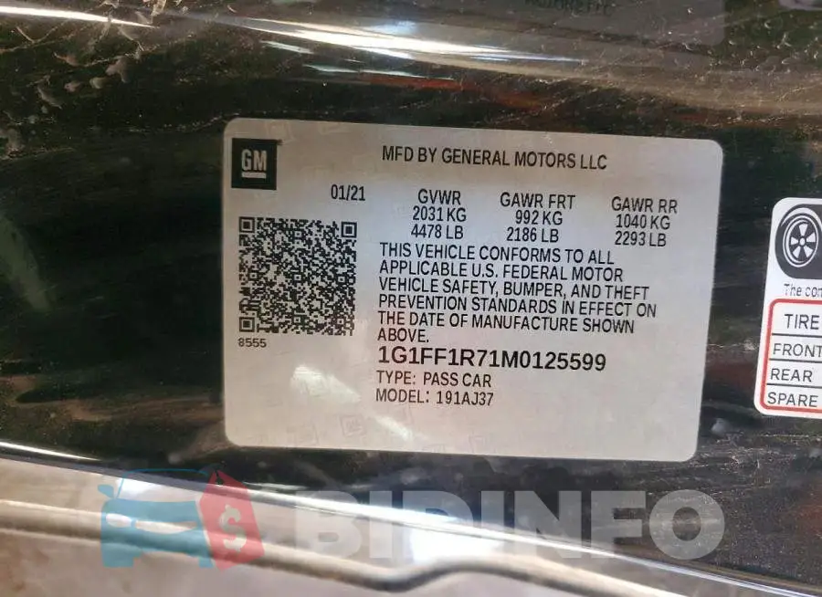1G1FF1R71M0125599 Photo# 12