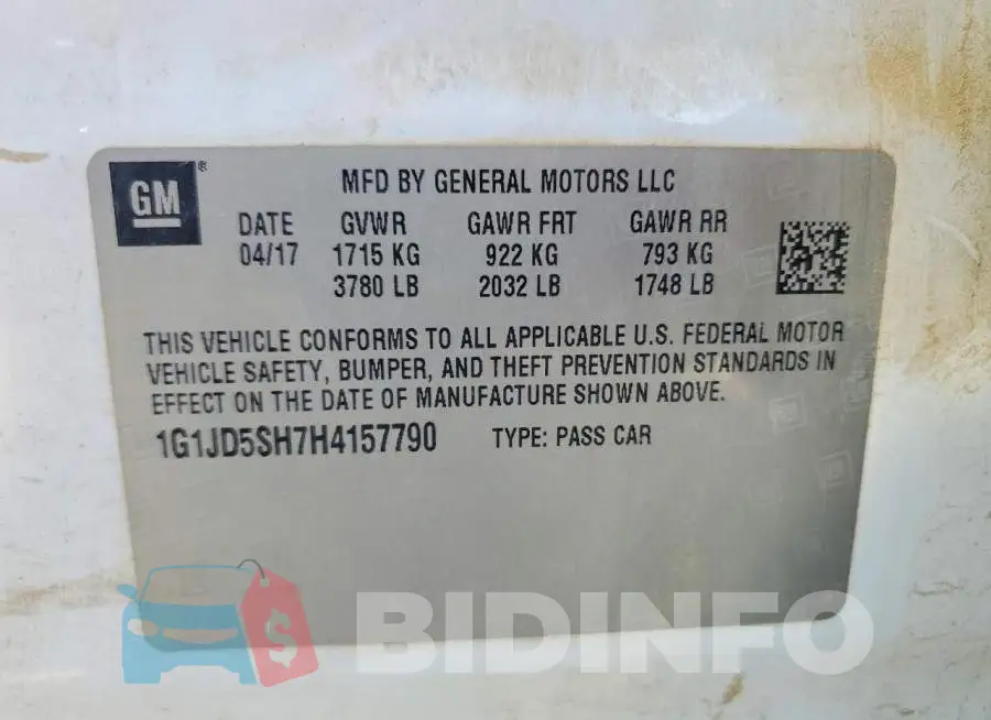 1G1JD5SH7H4157790 Photo# 12