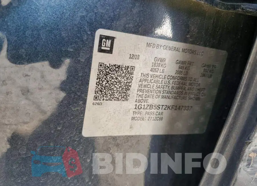 1G1ZB5ST2KF147337 Photo# 12