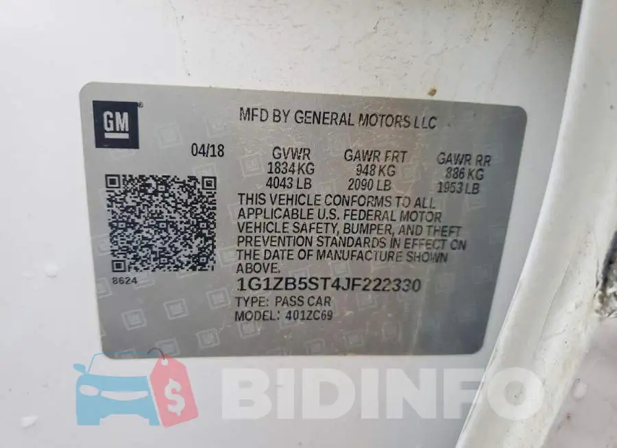 1G1ZB5ST4JF222330 Photo# 12