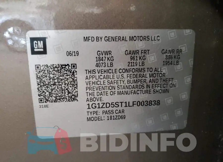 1G1ZD5ST1LF003838 Photo# 12