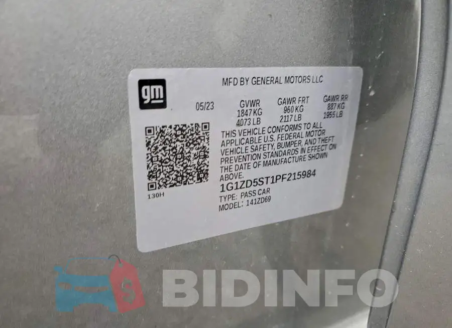 1G1ZD5ST1PF215984 Photo# 13