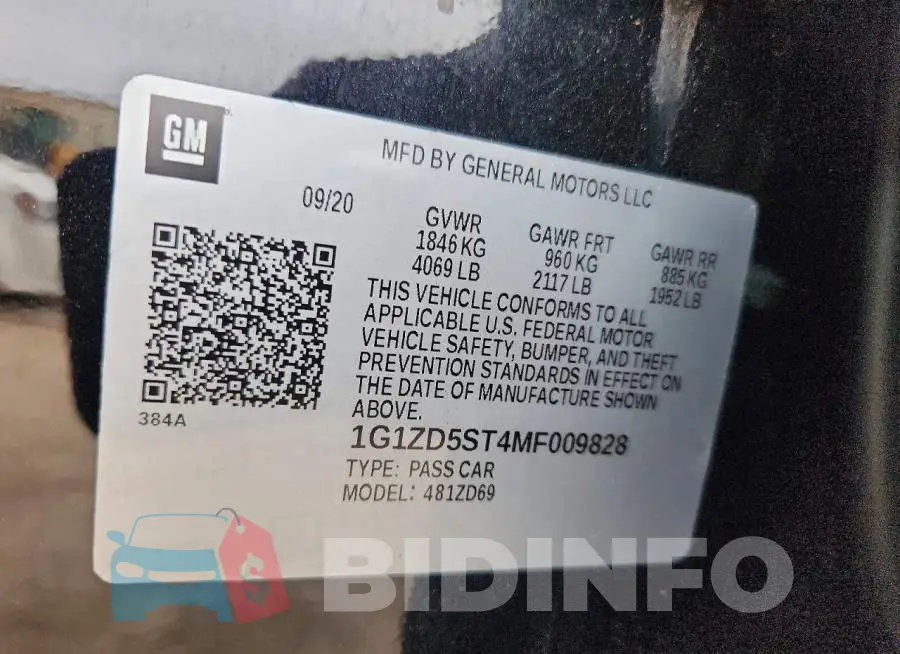 1G1ZD5ST4MF009828 Photo# 12