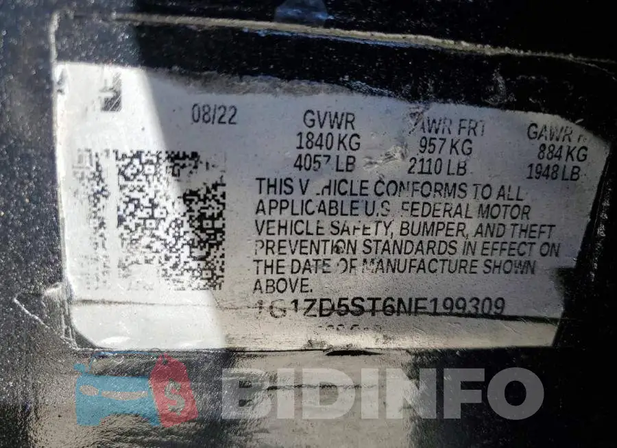 1G1ZD5ST6NF199309 Photo# 12