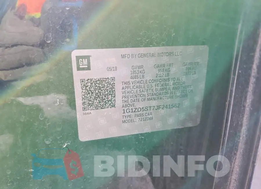 1G1ZD5ST7JF241562 Photo# 12