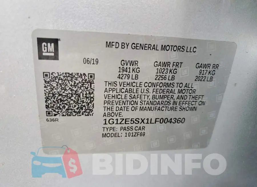 1G1ZE5SX1LF004360 Photo# 12