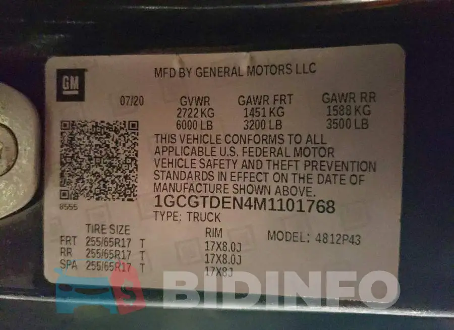 1GCGTDEN4M1101768 Photo# 12