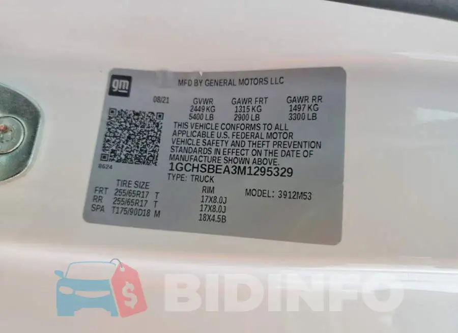 1GCHSBEA3M1295329 Photo# 12