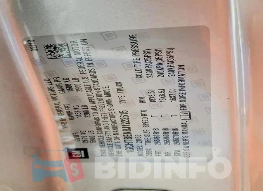 1GCHTBEN8J1222615 Photo# 12