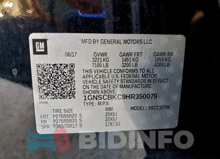 1GNSCBKC9HR350079 Photo# 13
