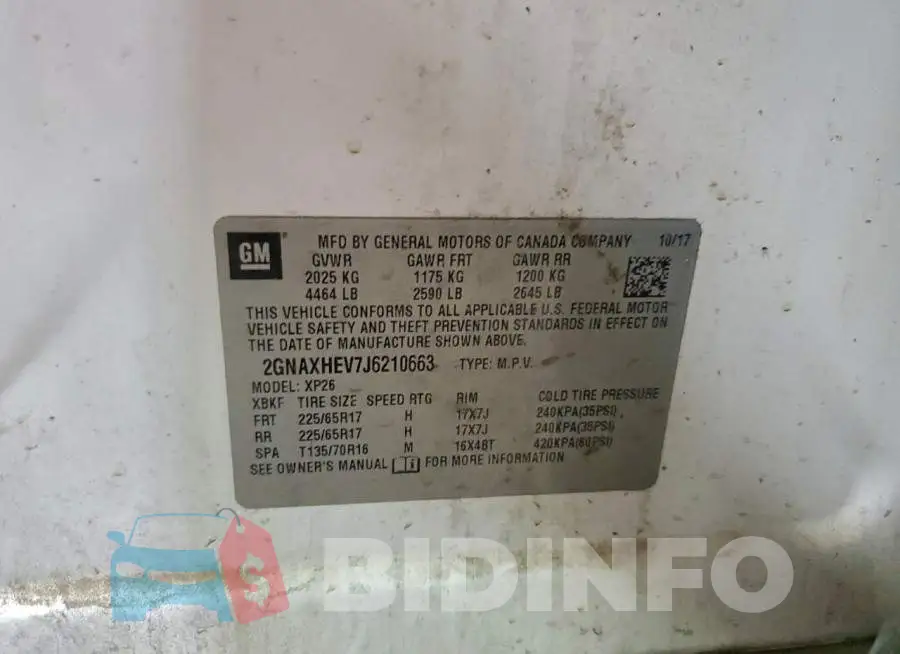 2GNAXHEV7J6210663 Photo# 12
