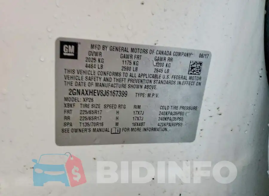 2GNAXHEV8J6167399 Photo# 13