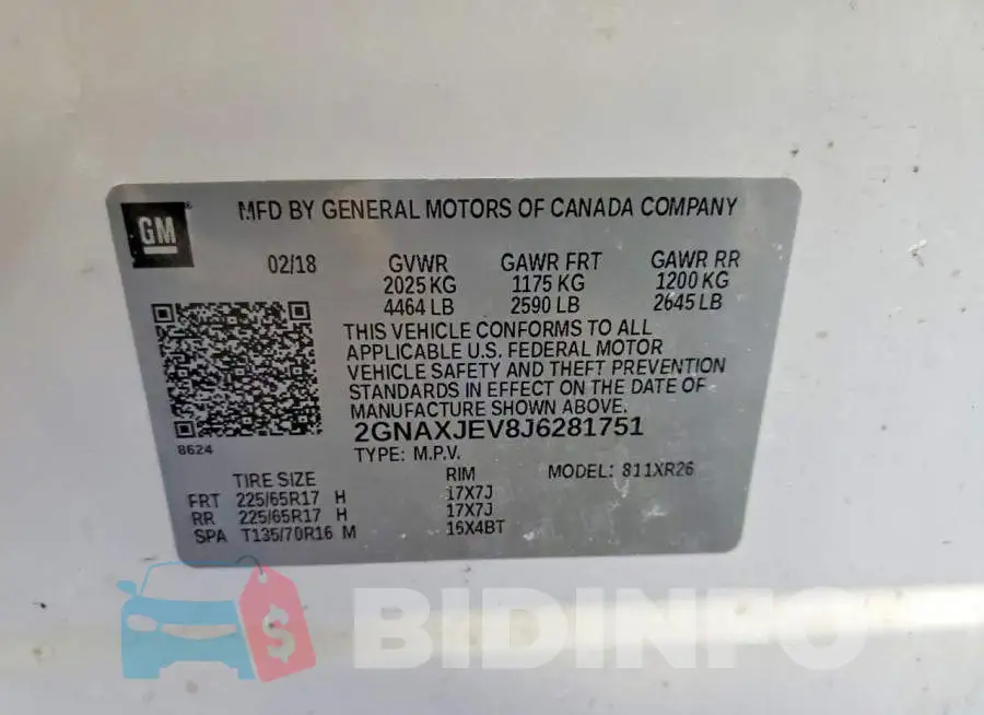 2GNAXJEV8J6281751 Photo# 14