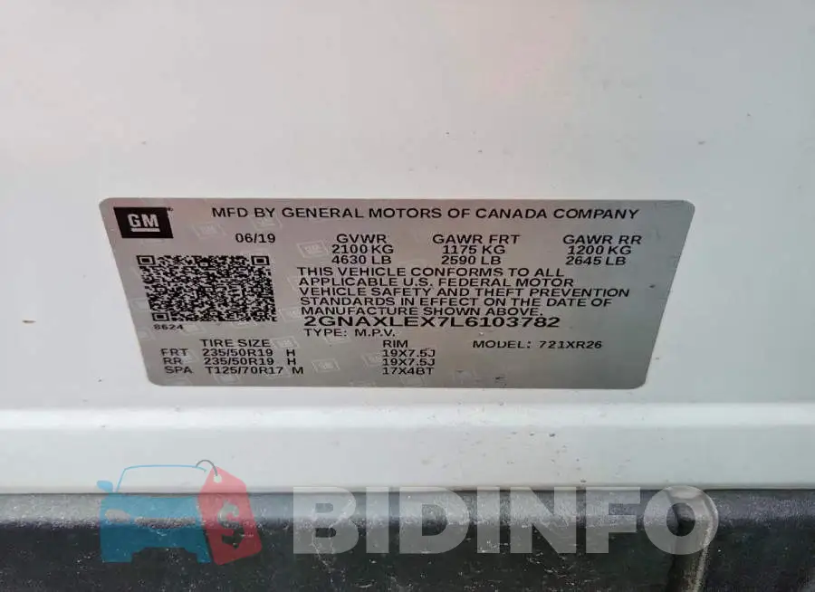 2GNAXLEX7L6103782 Photo# 12